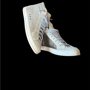 🏖️P448 Metallic and Gray High-Top Sneakers